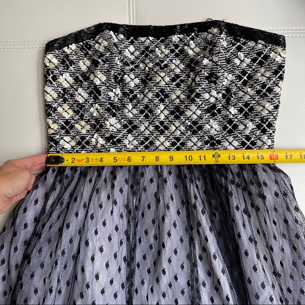 Vintage 50s style Bill Blass Evening dress strapless size 14 or large - Picture 14 of 15